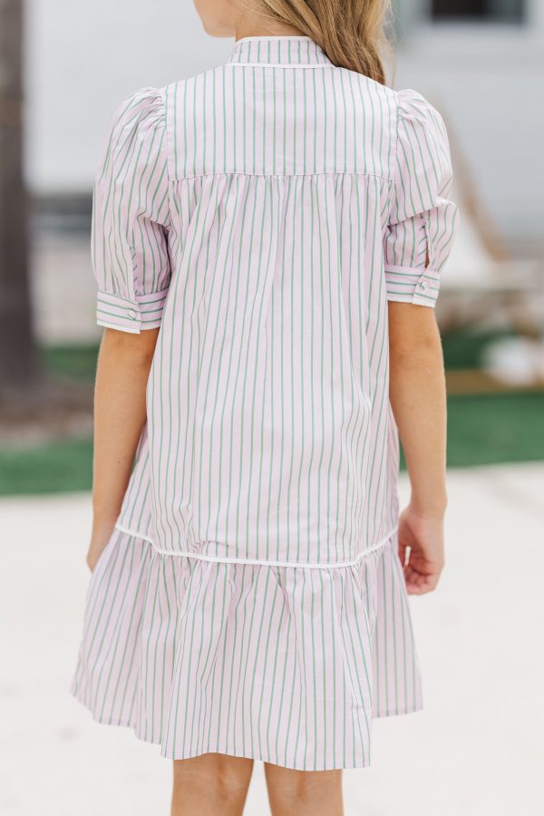 Girls: The Margo Pink Striped Dress on Sale - Image 5