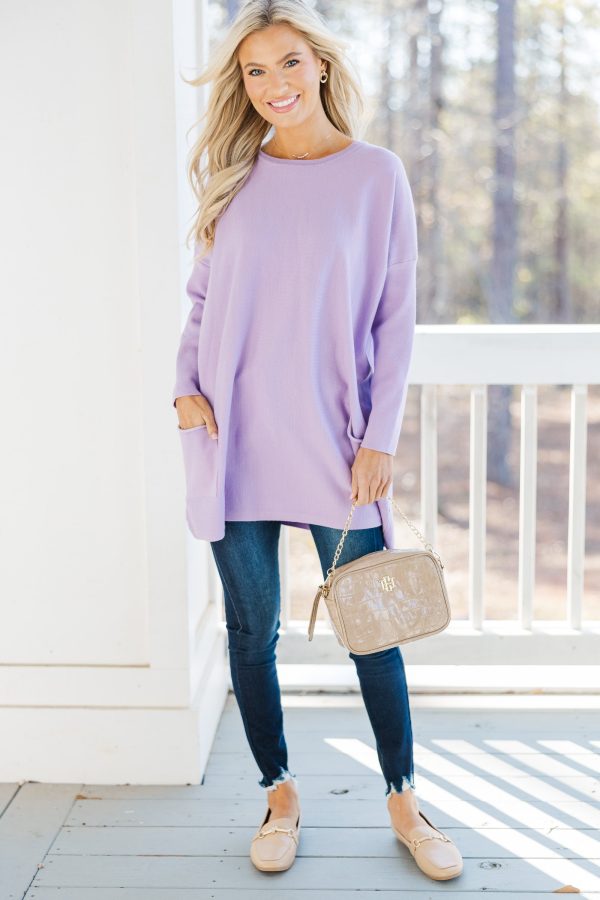 Loving My Life Lavender Purple Pocket Tunic Hot on Sale - Image 2