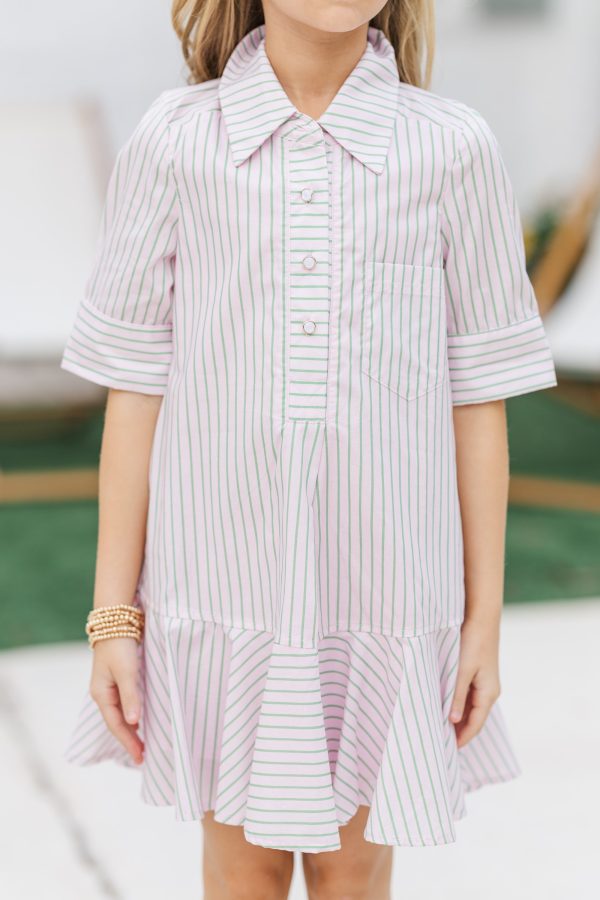 Girls: The Sally Pink Striped Dress Online now - Image 5