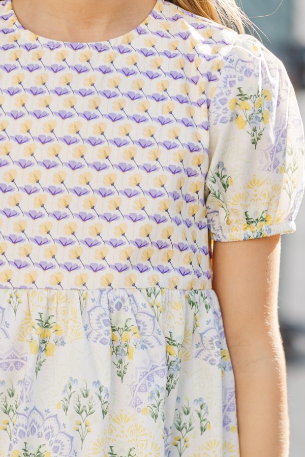 Girls: The Terri Yellow Floral Dress Cheap - Image 3