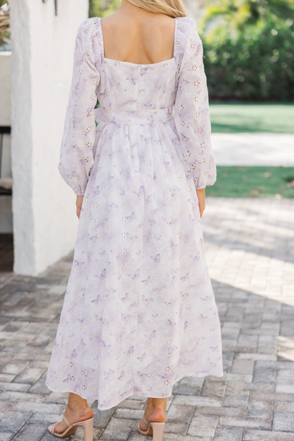 Feeling Just So Sweet Lavender Eyelet Midi Dress Online Hot Sale - Image 5