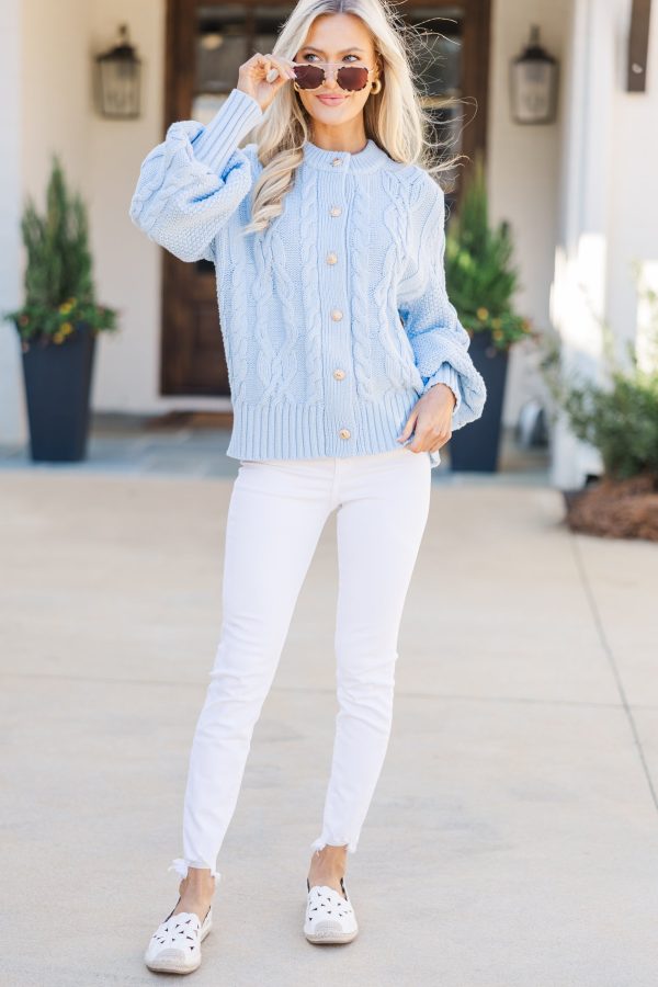 All The Good Light Blue Cardigan Hot on Sale - Image 2