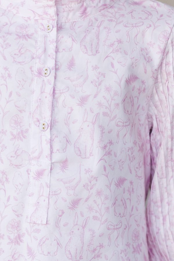 Girls: Under The Stars Pink Toile Tie Back Dress Fashion - Image 3