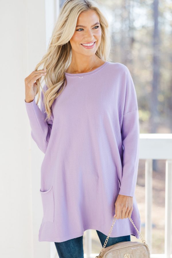 Loving My Life Lavender Purple Pocket Tunic Hot on Sale