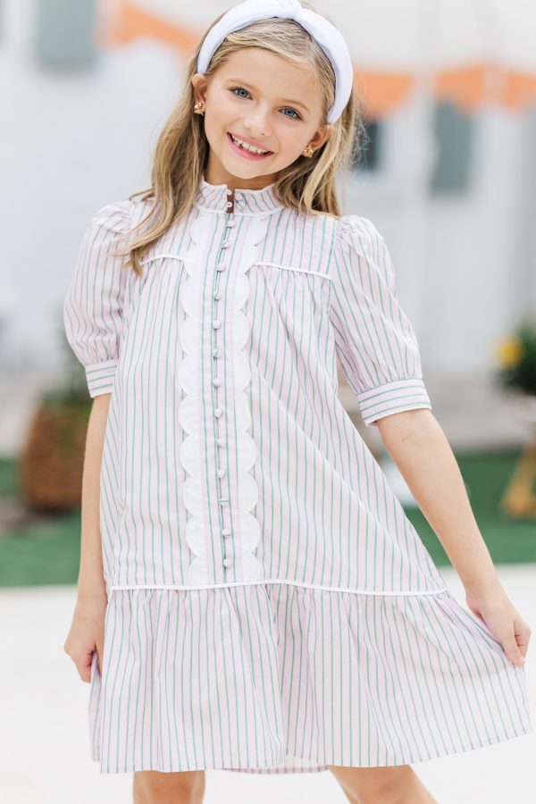 Girls: The Margo Pink Striped Dress on Sale - Image 2