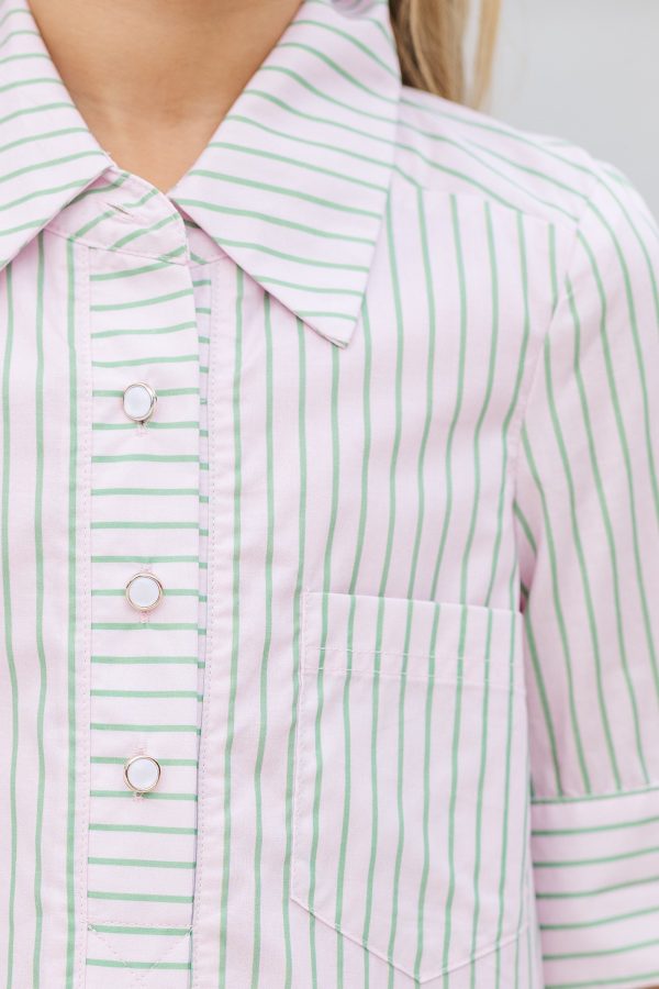 Girls: The Sally Pink Striped Dress Online now - Image 3