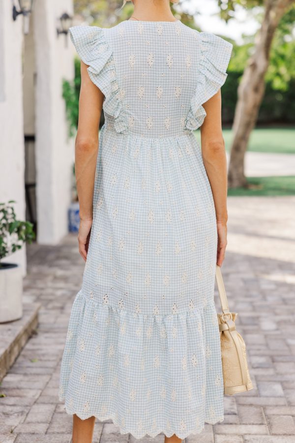 What I ve Found Sage Green Gingham Midi Dress Online - Image 4