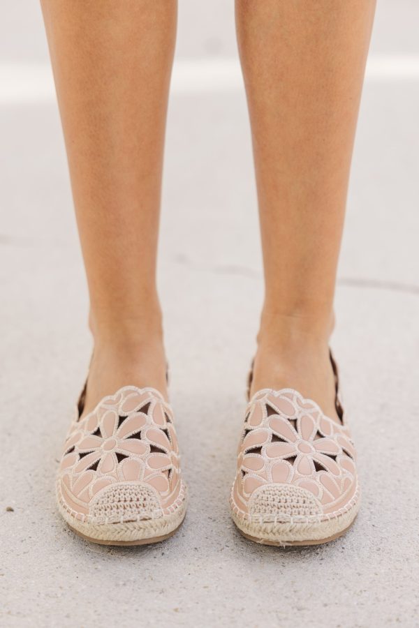 Cloud Breeze Nude Brown Espadrille Flat For Discount - Image 2