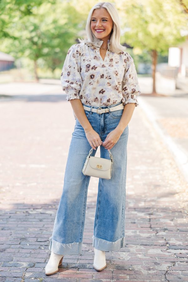Pinch: Thinking Of You Cream White Floral Blouse Online now - Image 2