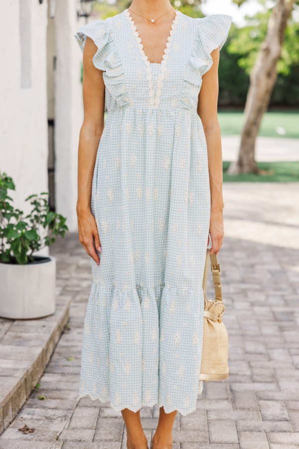What I ve Found Sage Green Gingham Midi Dress Online - Image 5