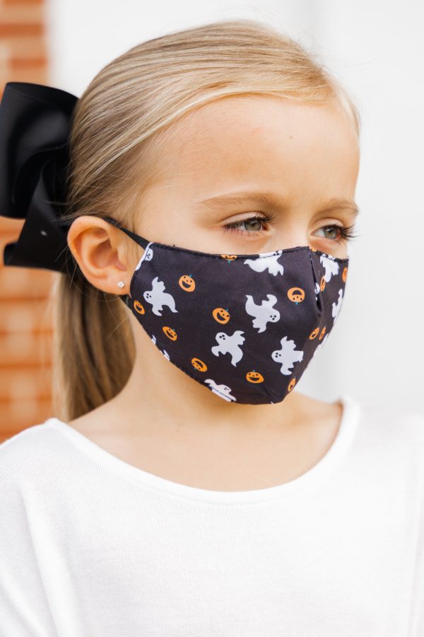 Kids Ghost Black Washable Face Mask Sale