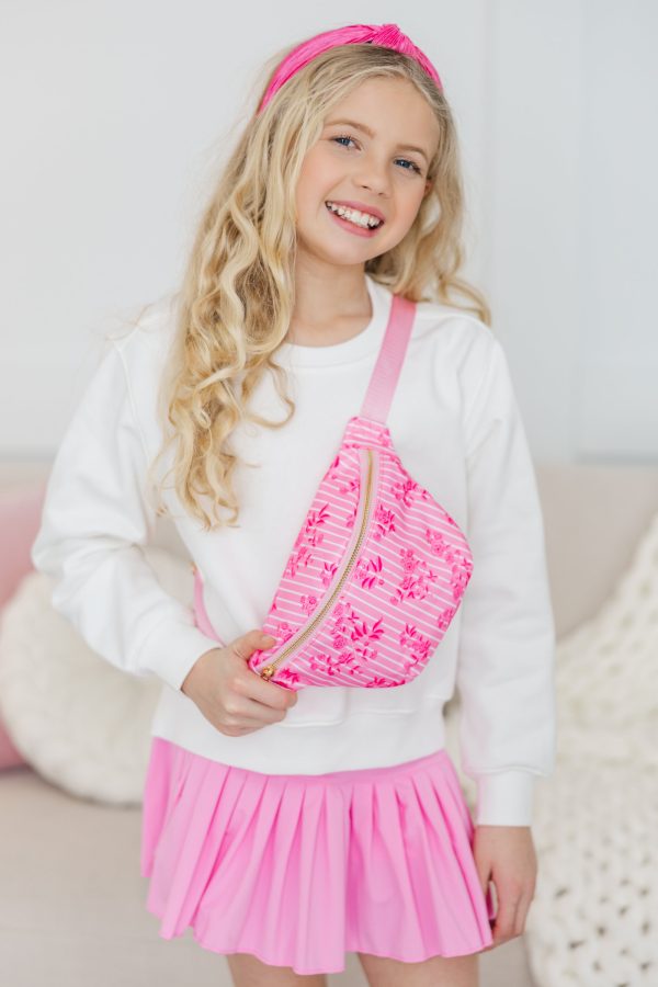 Girls: The Brynlee Pink Fanny Pack Hot on Sale