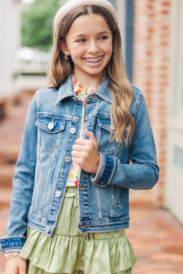 Girls: On The Go Denim Jacket For Discount