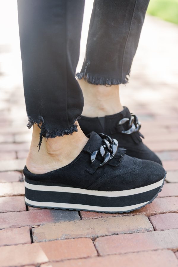 Stay On Course Black Mule Sneakers Online Sale