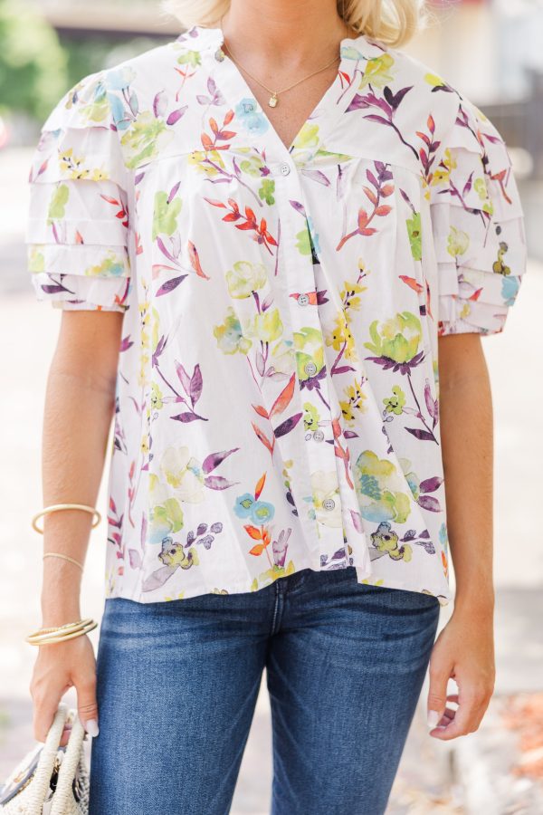 Don t Wait White Floral Blouse Fashion - Image 4