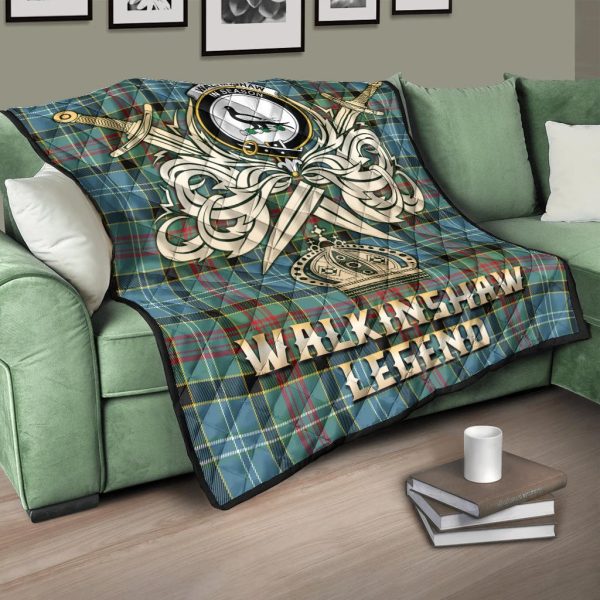 Walkinshaw Tartan Crest Legend Gold Royal Premium Quilt Online Hot Sale - Image 3