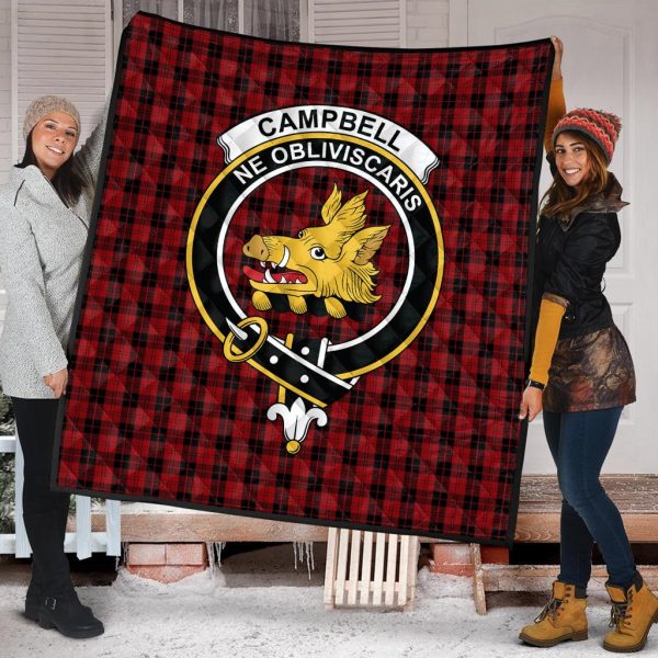 Campbell of Armaddie Tartan Crest Quilt Discount - Image 2